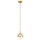 Harmelin 7 Wide 1-Light Mini Pendant Satin Brass