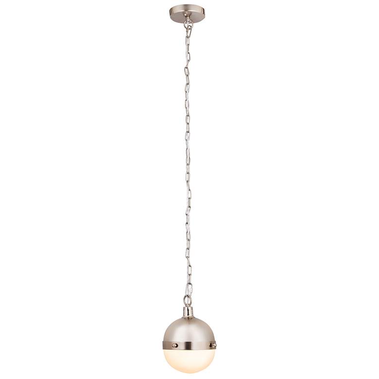 Image 1 Harmelin 7 Wide 1-Light Mini Pendant Satin Nickel