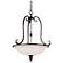 Harmon 21 1/4" Wide Espresso Frosted White Pendant Light