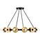 Harmoni 12-Light Matte Black Modern Industrial Wagon Wheel Chandelier