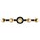 Harmoni 24.25 in. 5-Light Matte Black Vanity Light with Brushed Gold Disk