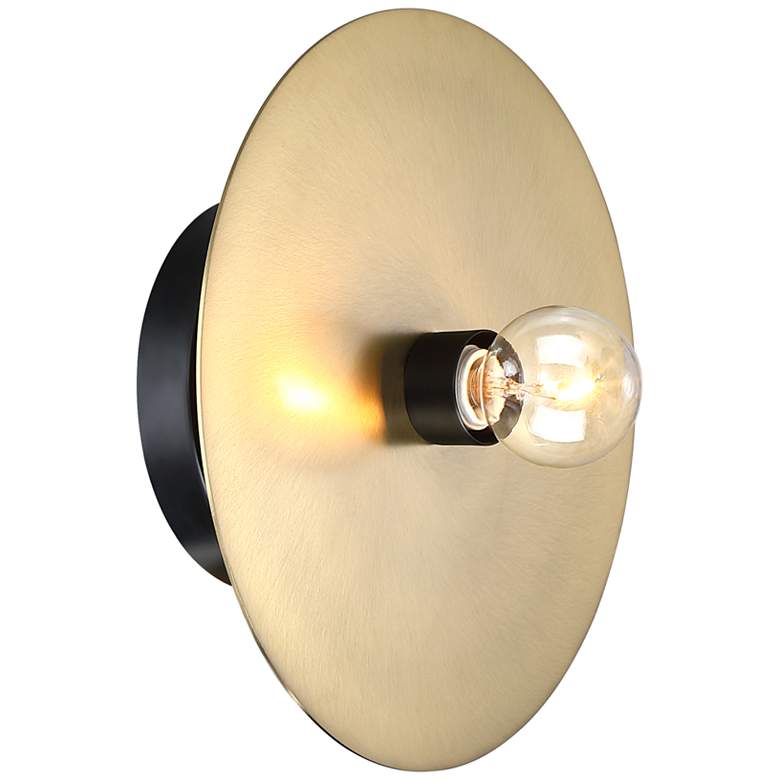 Image 1 Harmoni 9 in. 1-Light Matte Black Wall Sconce Light