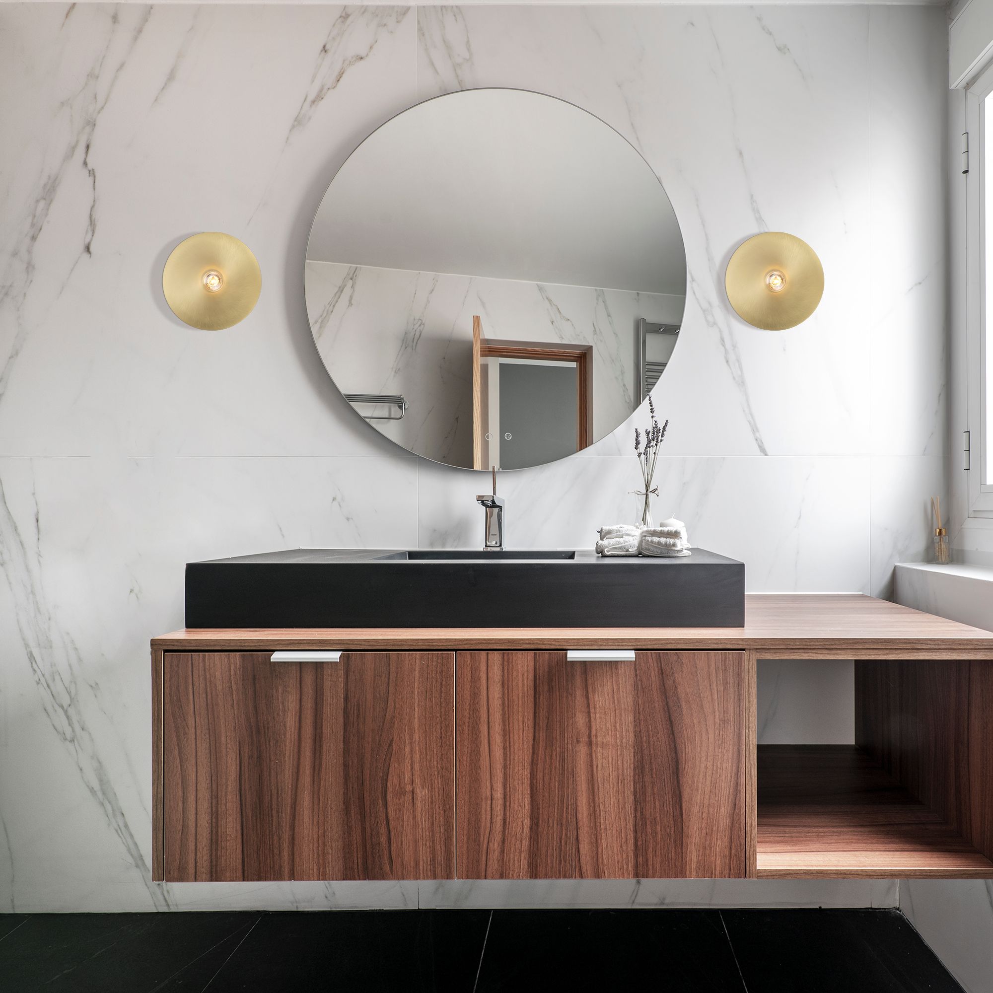 Image 6 Harmoni 9 in. 1-Light Matte Black Wall Sconce Light more views