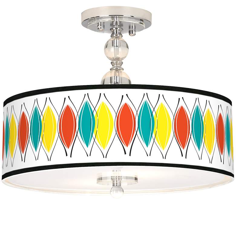 Image 1 Harmonium Giclee 16 inch Wide Semi-Flush Ceiling Light