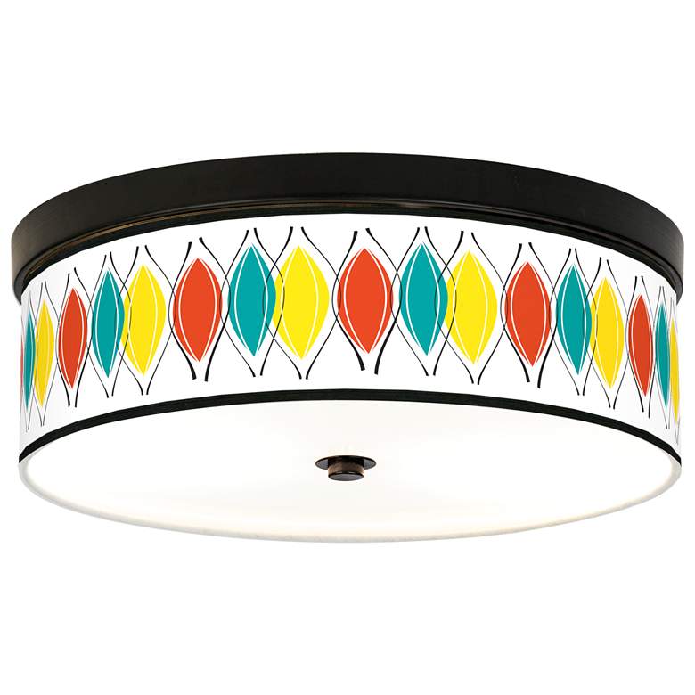 Image 1 Harmonium Giclee Energy Efficient Bronze Ceiling Light