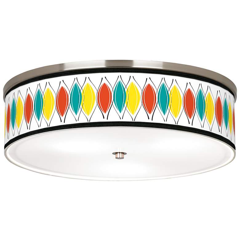 Image 1 Harmonium Giclee Nickel 20 1/4" Wide Ceiling Light