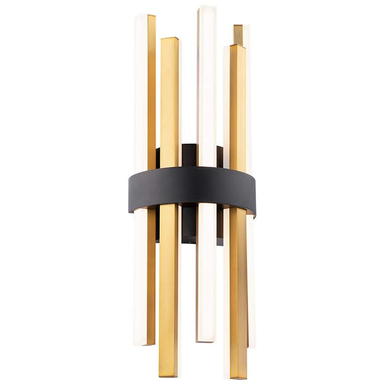 Image 2 Harmonix 20"H x 7.13"W 1-Light Bath Vanity & Wall Light in Bl