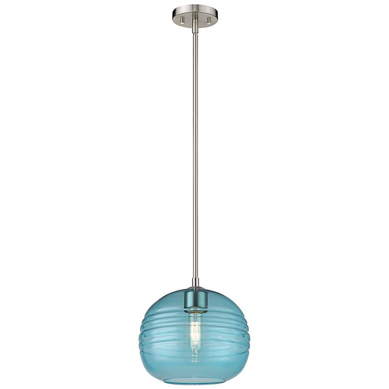 Image 2 Harmony 10" Wide Brushed Nickel Globe Mini Pendant