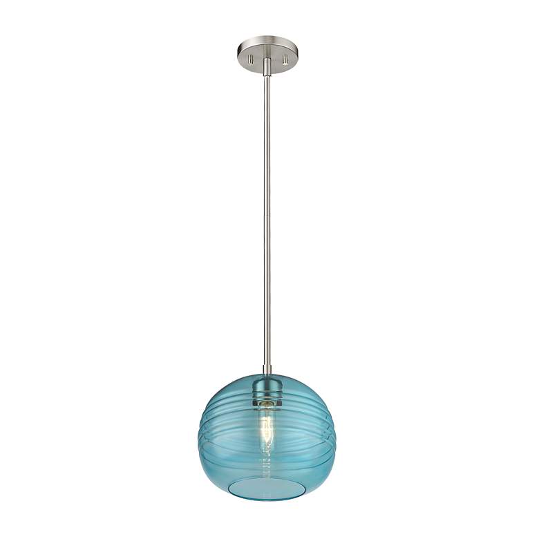 Image 3 Harmony 10" Wide Brushed Nickel Globe Mini Pendant more views