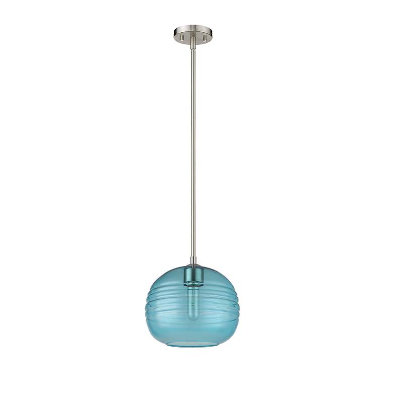Image 5 Harmony 10" Wide Brushed Nickel Globe Mini Pendant more views