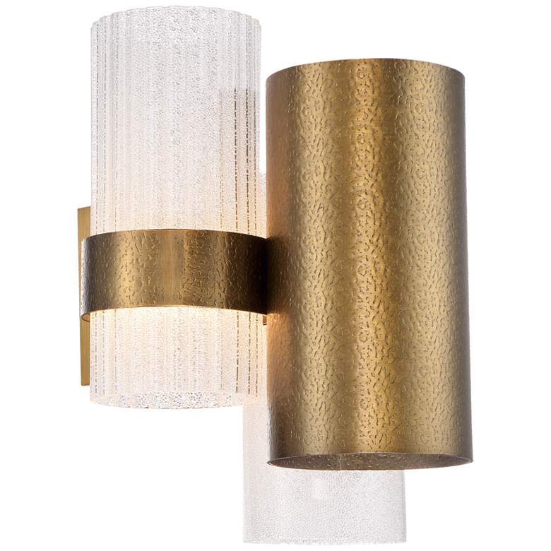 Image 1 Harmony 13.75"H x 10.5"W 2-Light Wall Sconce in Aged Brass