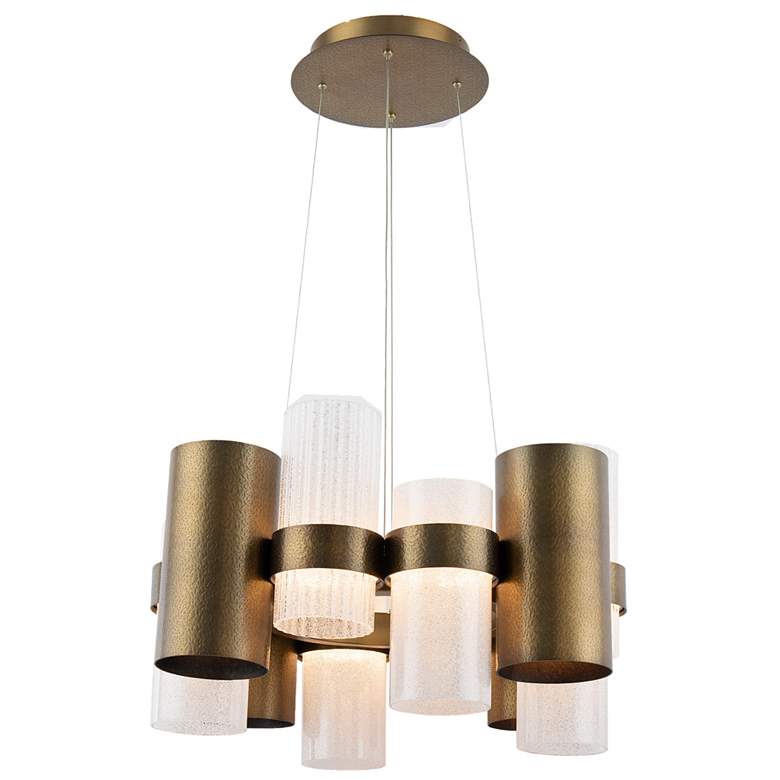 Image 1 Harmony 13.75"H x 26.5"W 12-Light Chandelier in Aged Brass