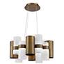 1_Harmony 13.75"H x 34.5"W 18-Light Chandelier in Aged Brass
