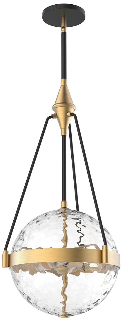 Harmony 13 1/2" Wide Gold and Clear Glass 3-Light Pendant