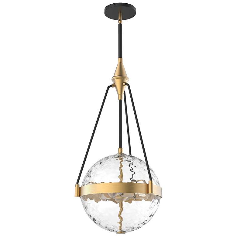 Image 1 Harmony 13 1/2" Wide Gold and Clear Glass 3-Light Pendant