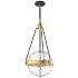 Harmony 13 1/2" Wide Gold and Clear Glass 3-Light Pendant