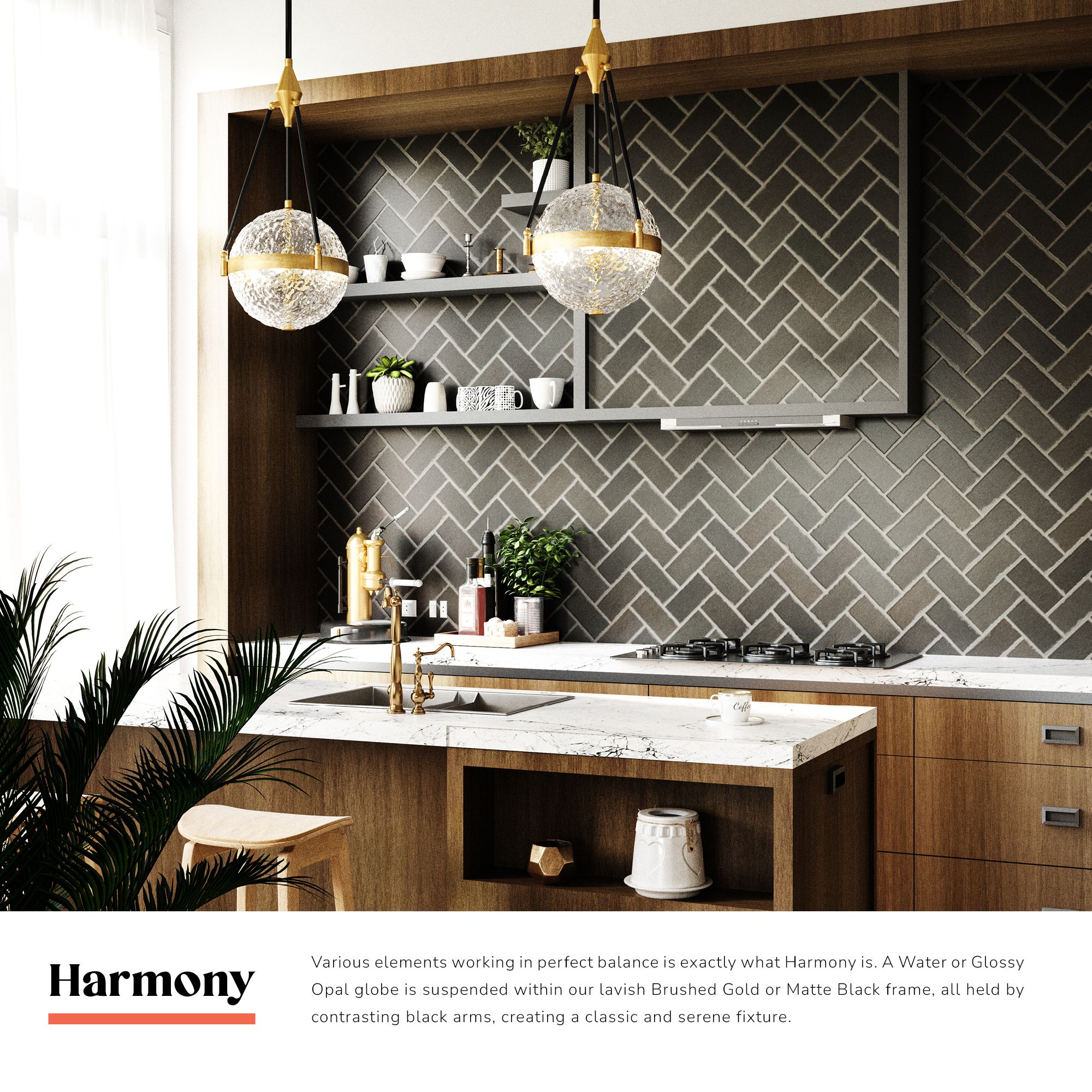 Image 3 Harmony 13 1/2" Wide Matte Black 3-Light Pendant more views