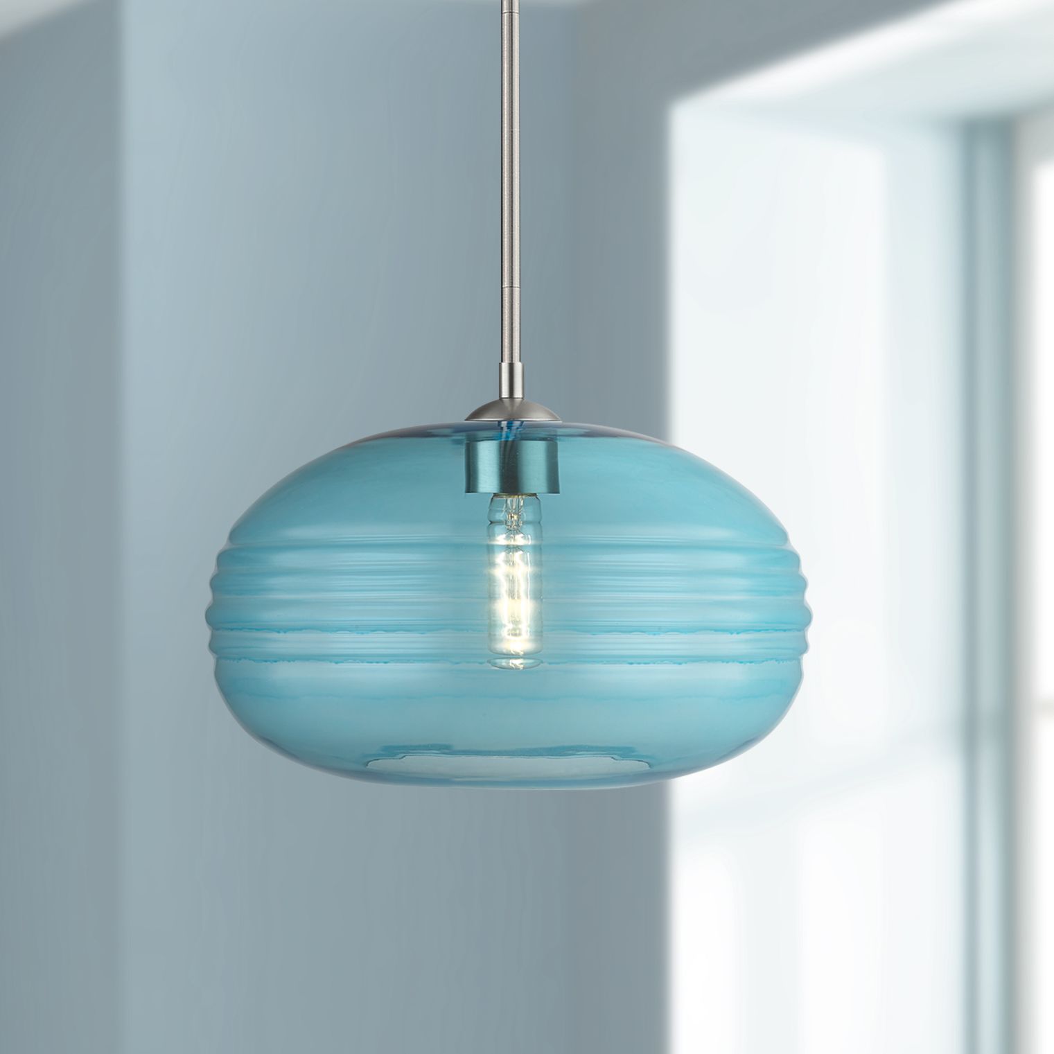 teal pendant lamp