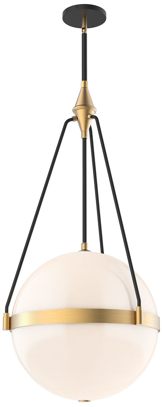 Harmony 17 1/2" Wide Brushed Gold and Black Pendant Light