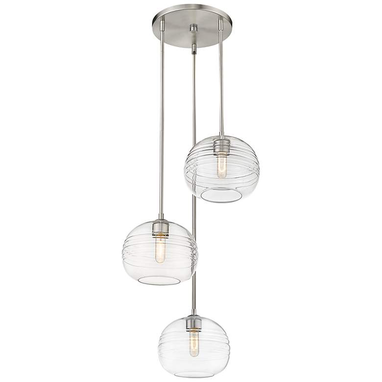 Image 1 Harmony 20" Wide Brushed Nickel Multi-Light Pendant