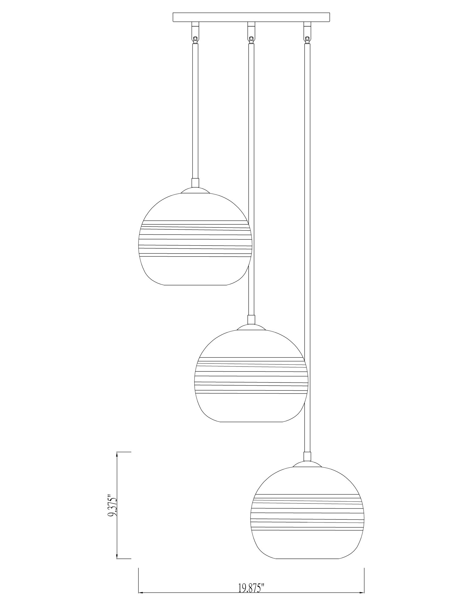 Harmony 20" Wide Brushed Nickel Multi-Light Pendant