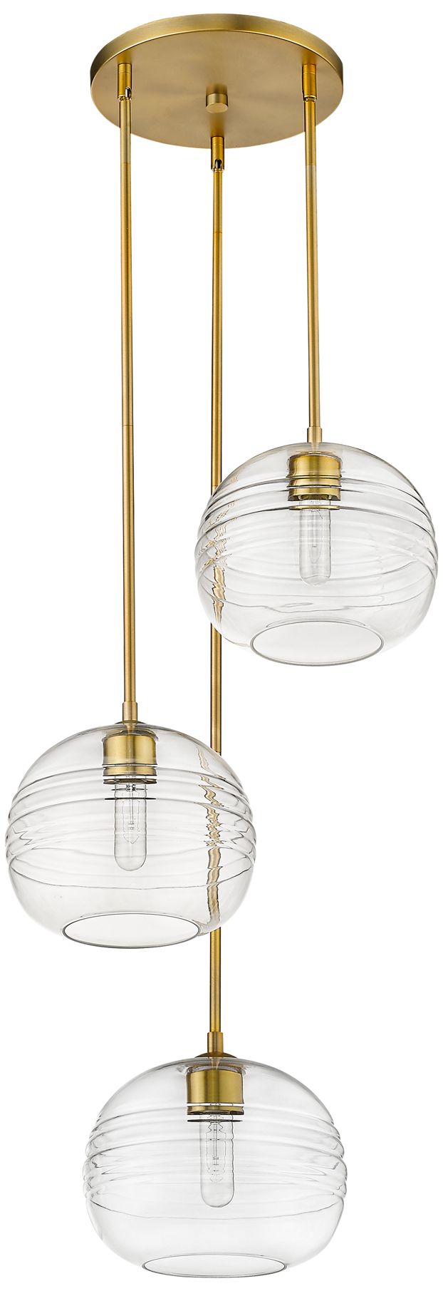 Harmony 20" Wide Olde Brass 3-Light Pendant