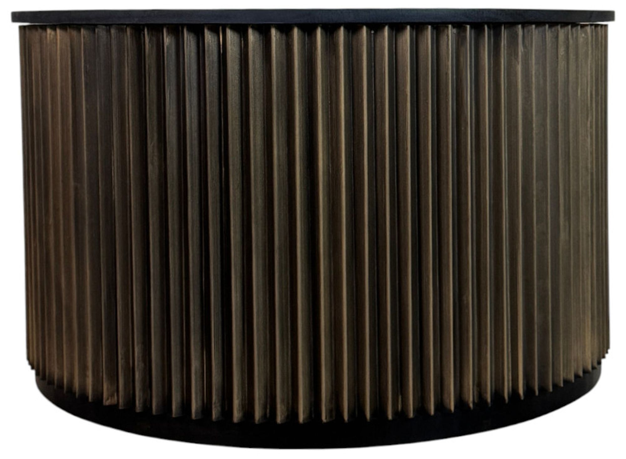 Image 2 Harmony 30 inch Groove Coffee Table, Black/Brass more views