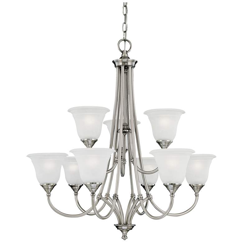 Image 1 Harmony 31 inch Wide 9-Light Chandelier - Satin Pewter