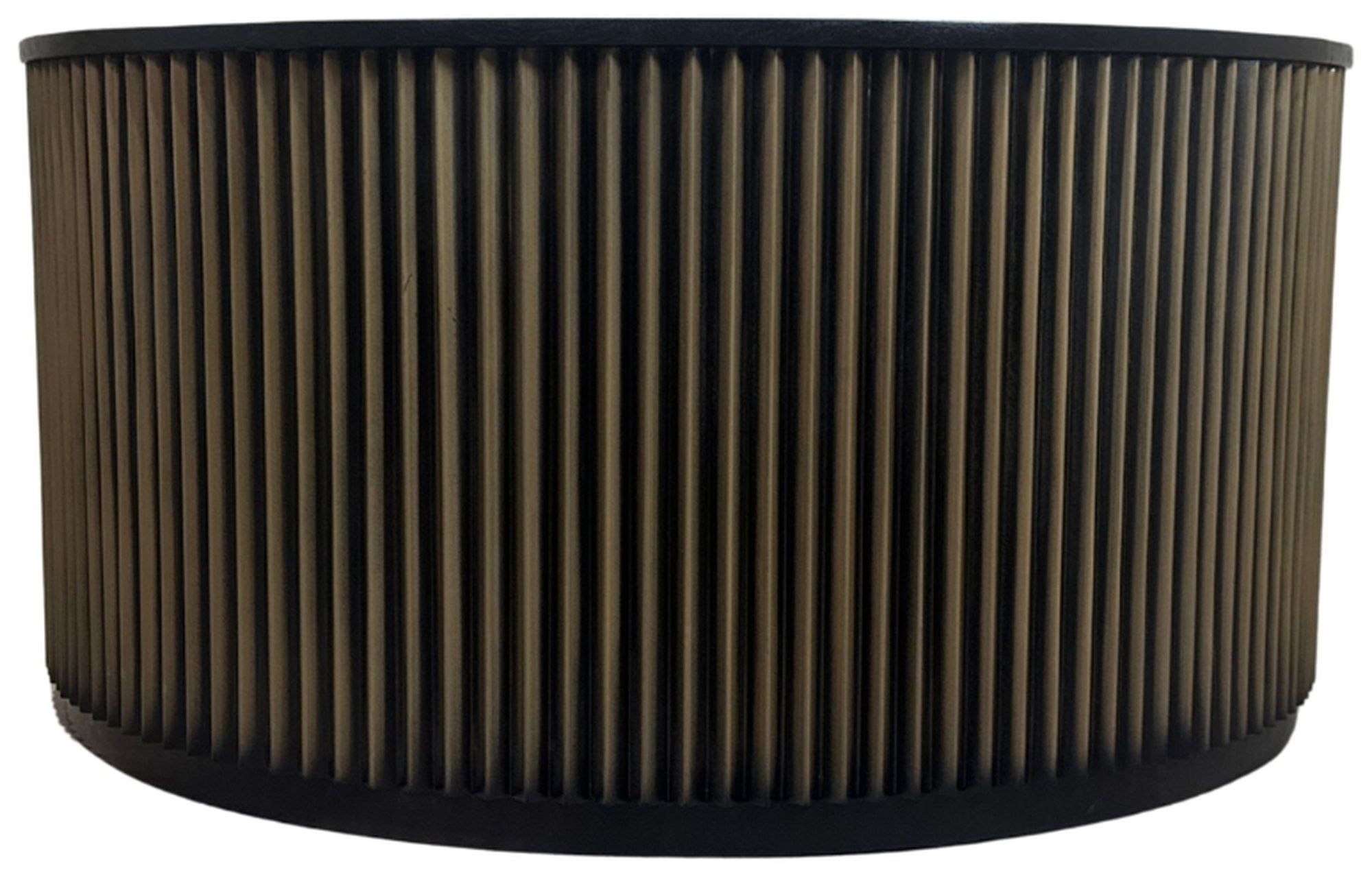 Image 2 Harmony 36 inch Groove Coffee Table, Black/Brass more views