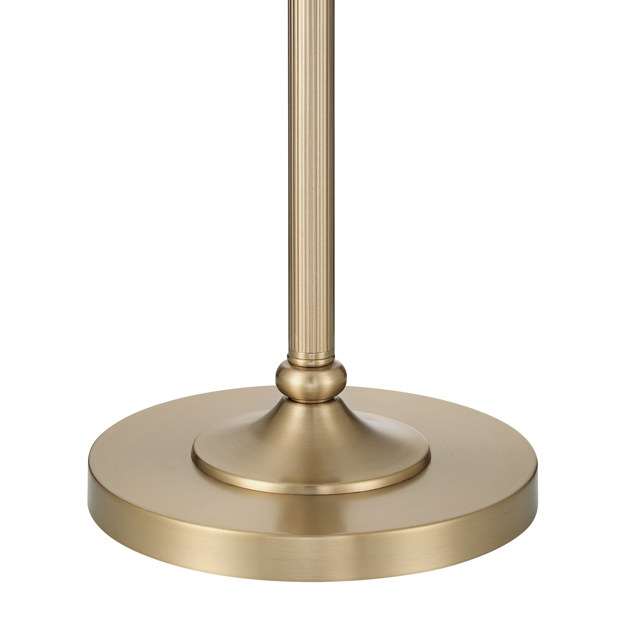 Image 6 Harmony 72" High Antique Brass and Cast Glass Torchiere Floor Lamp more views