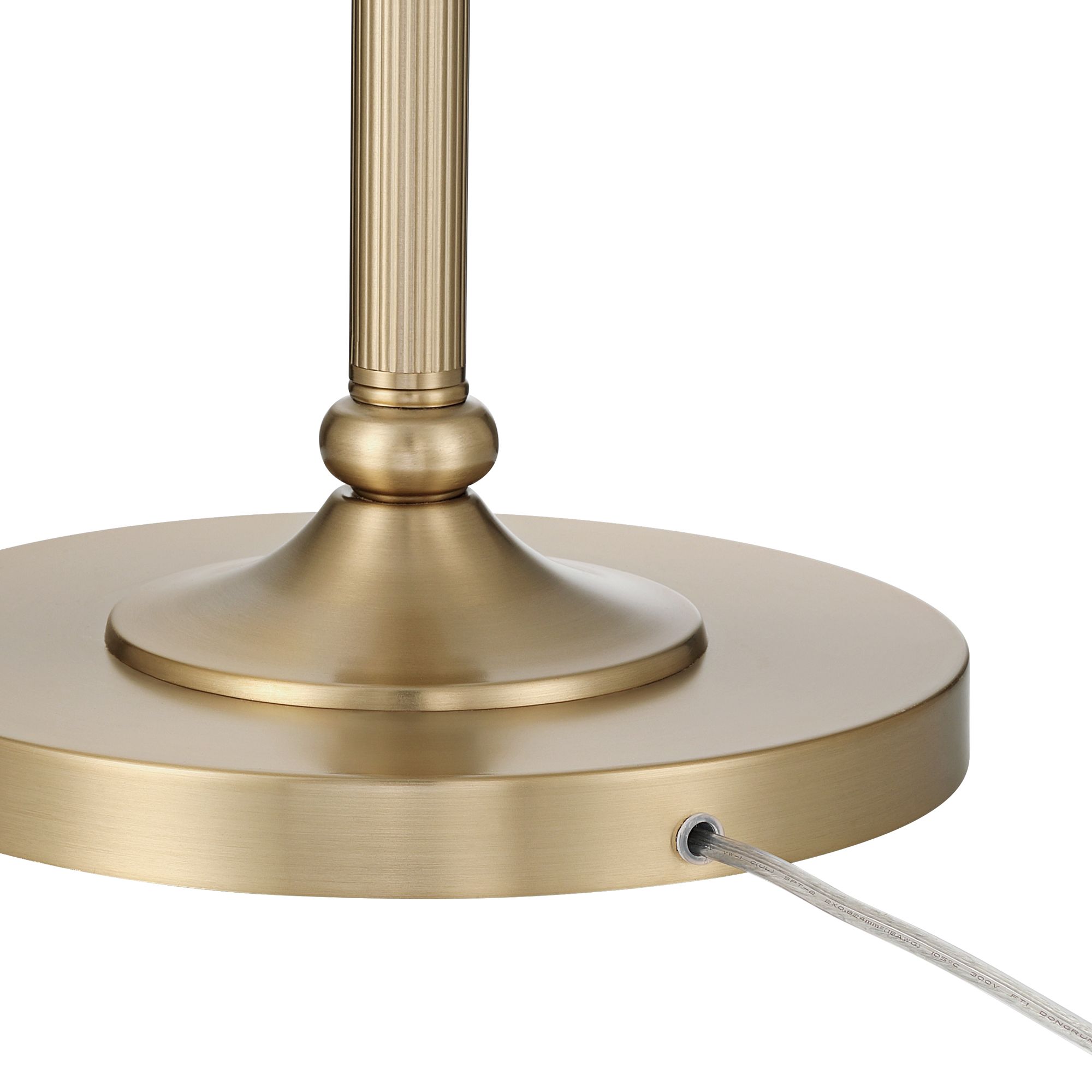 Image 7 Harmony 72" High Antique Brass and Cast Glass Torchiere Floor Lamp more views