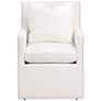 Harmony Arm Chair with Casters, LiveSmart Peyton-Pearl, Bisque French Linen