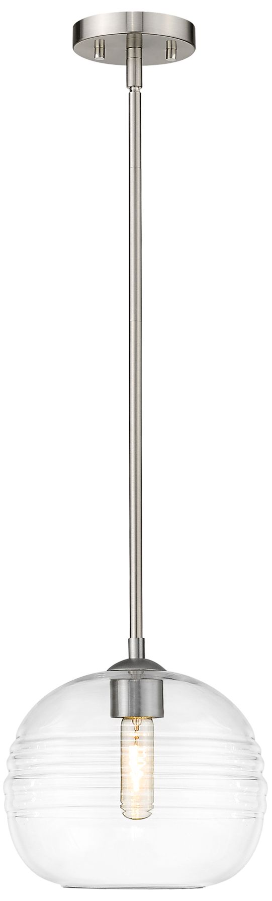 Image 3 Harmony by Z-Lite Brushed Nickel 10 inch 1 Light Pendant more views