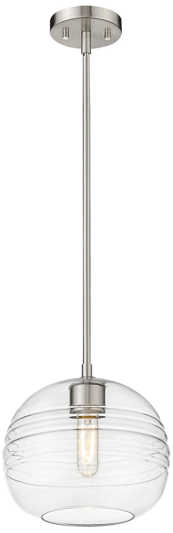 Image 4 Harmony by Z-Lite Brushed Nickel 10 inch 1 Light Pendant more views