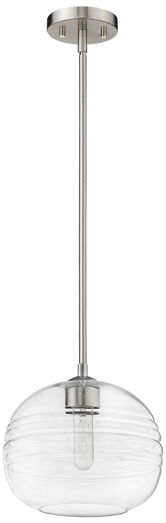 Image 5 Harmony by Z-Lite Brushed Nickel 10 inch 1 Light Pendant more views