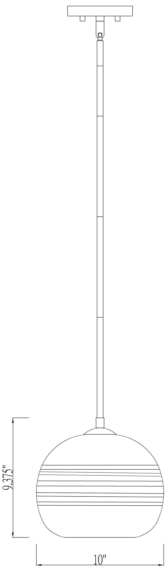 Harmony by Z-Lite Brushed Nickel 10 inch 1 Light Pendant