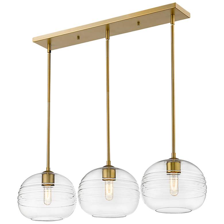 Image 2 Harmony by Z-Lite Olde Brass 3 Light Island Pendant