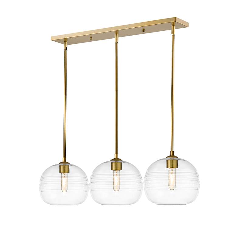 Image 6 Harmony by Z-Lite Olde Brass 3 Light Island Pendant more views