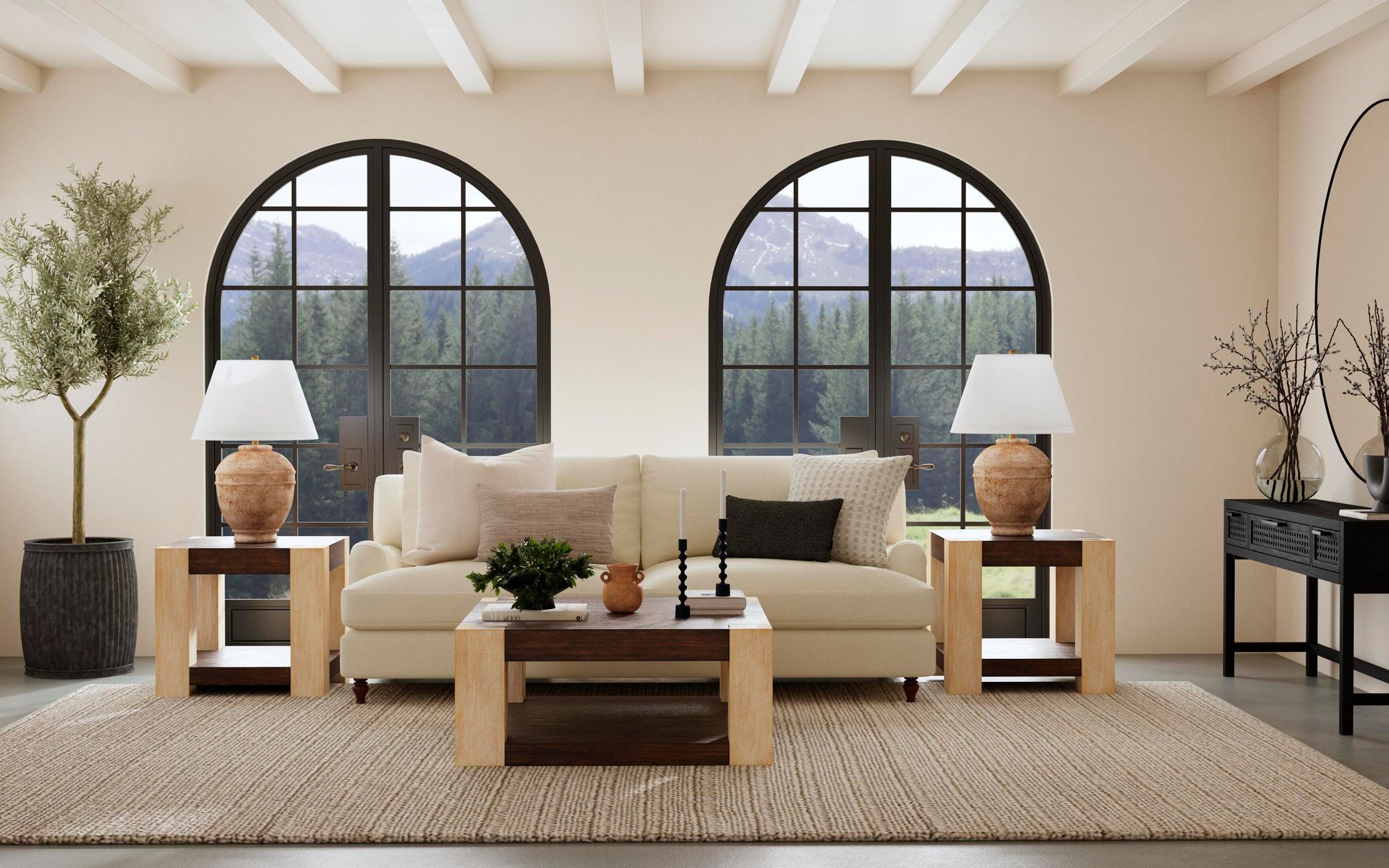 Image 3 Harmony Carbon Mindi And Blonde Acacia End Table more views