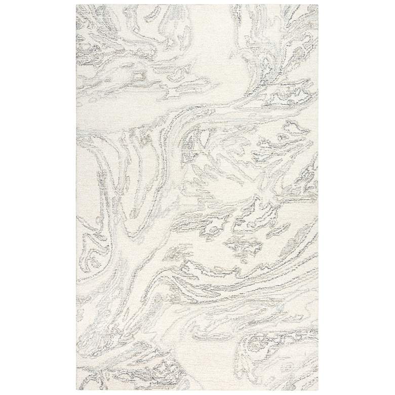 Image 2 Harmony HMY974 5'x7'6" Ivory and Gray Abstract Wool Area Rug