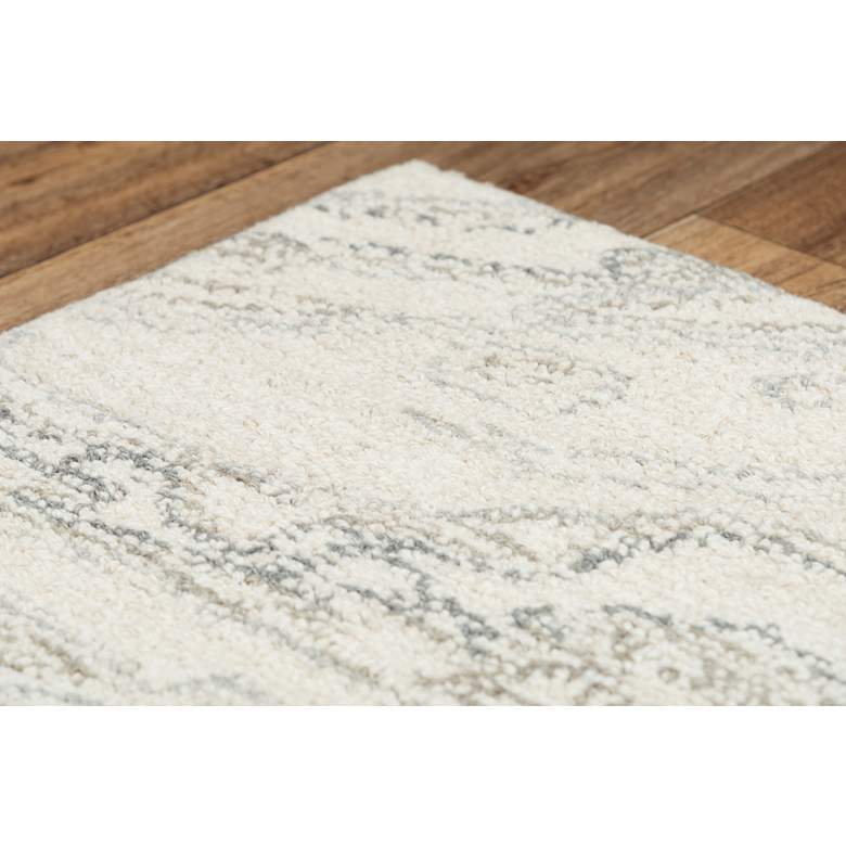 Image 3 Harmony HMY974 5'x7'6" Ivory and Gray Abstract Wool Area Rug more views