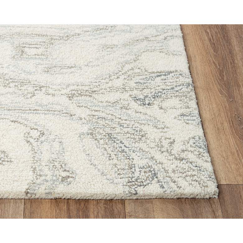 Image 4 Harmony HMY974 5'x7'6" Ivory and Gray Abstract Wool Area Rug more views