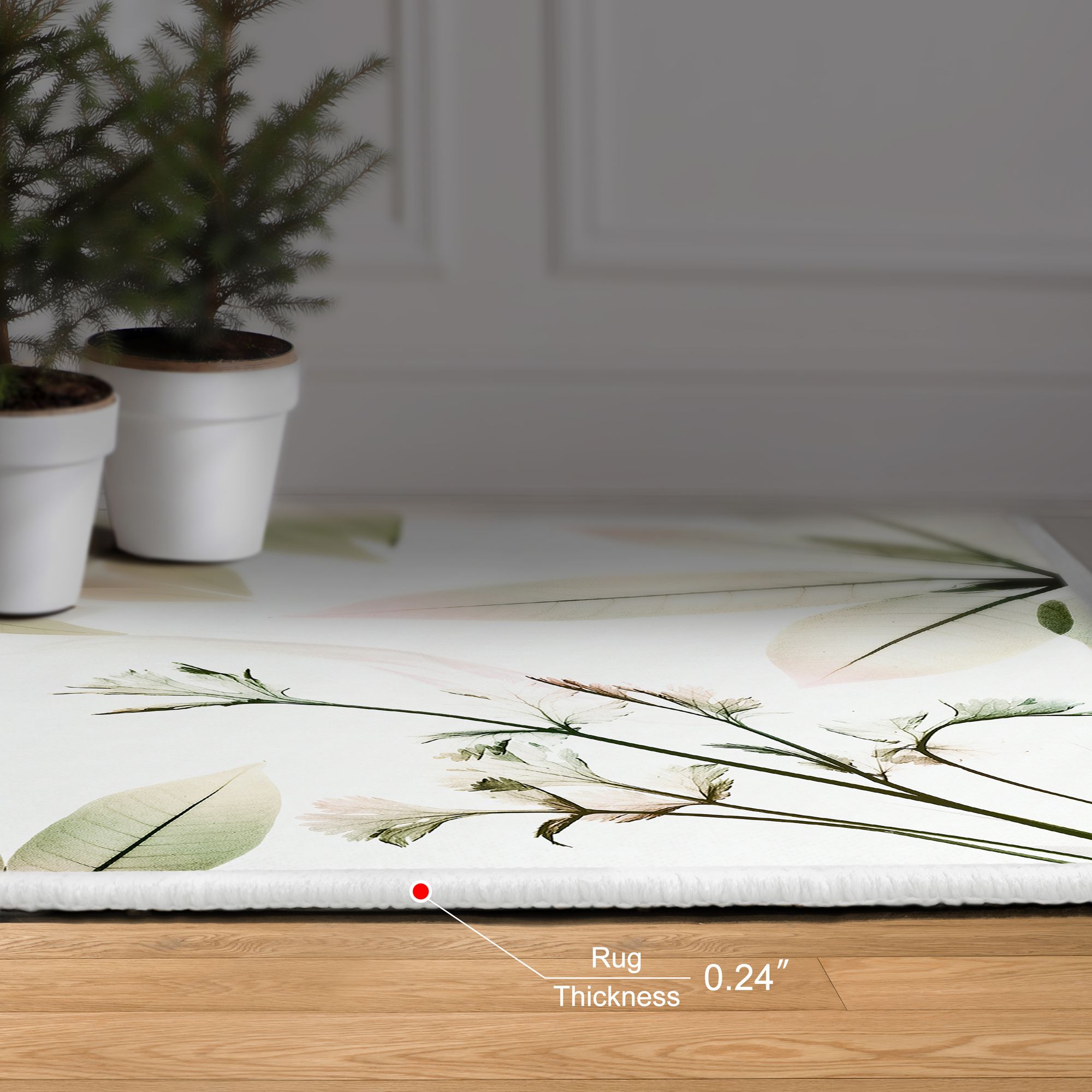 Image 4 Harmony Of Existence Washable Flowers Art Area Rug size 5'x8' more views