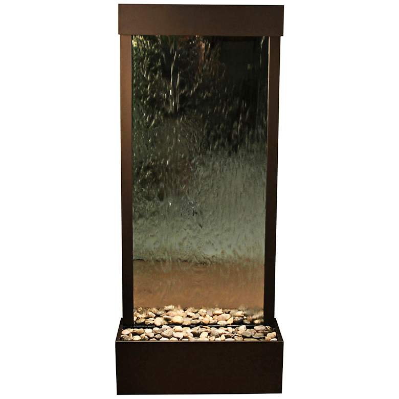 Image 1 Harmony River 70 inch Bronze Modern Floor Fountain with Light
