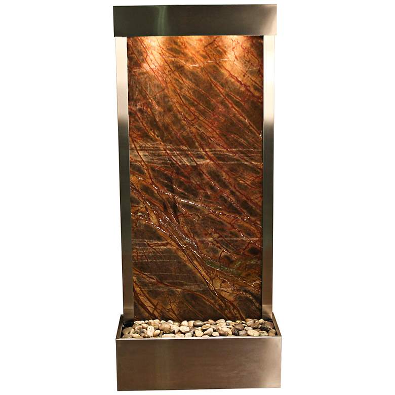 Image 1 Harmony River 70" High Steel and Marble Modern Fountain