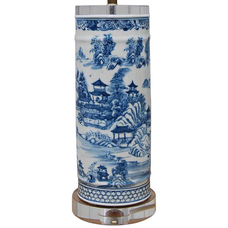 Image 3 Harold Blue and White Chinoiserie Vase Table Lamp more views
