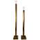 Harp and Finial Barclay Brass Uplight Floor Lamps Set of 2