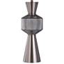 Harp and Finial Karla Steel and Silver Glass Table Lamp