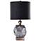 Harp and Finial Richmond 30" High Smoked Gray Glass Table Lamp