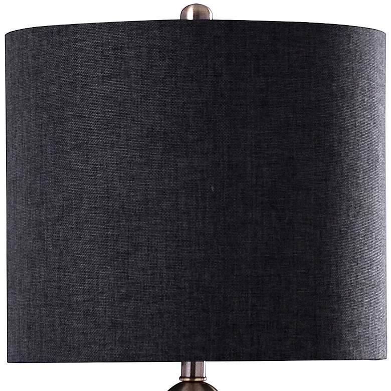 Image 4 Harp and Finial Richmond 30" High Smoked Gray Glass Table Lamp more views